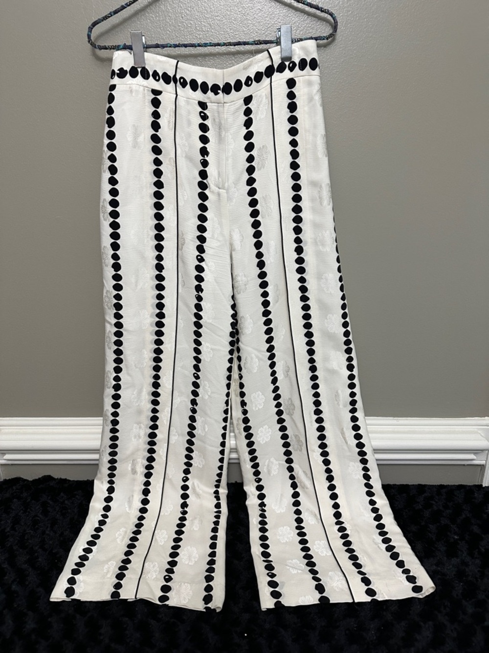 Derek Lam 10 Crosby silk polka dot  trouser pants Sz 4